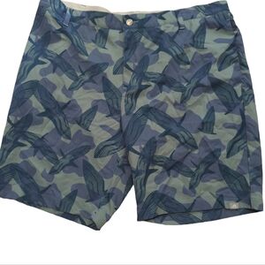 Adidas Men's Size 38 Golf Blue Gray Printed Shorts Chino Athletic- 63